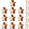 100pcs Wooden Stars for Crafting Christmas Tree Decorations Baubles for