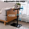 C Table End Table Adjustable Height,Laptop Table for Couch、Bed、Reading Nook,C