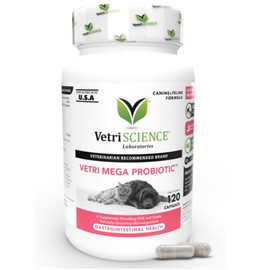 VETRISCIENCE 120 count Vetri Mega Probiotic Capsules Digestive Supplement for Cats & Dogs New