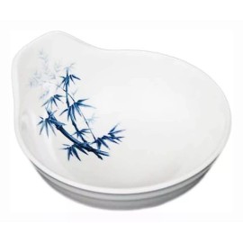 White Bambo Melamine Sushi Tempura Sauce Bowl with Spout Lip 4.75Diax2H in 2334