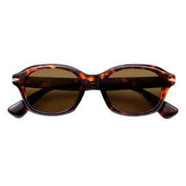 VANLINKER Retro Small Round Polarized Sunglasses for Women Men Vintage Style Trendy Square Unisex Sun Glasses VL9859,Tortoise/Brown Lens