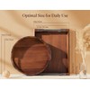 Dofira Acacia Wood Serving Tray with Metal Handles, 17x13in Food