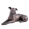 Greyhound Dog Painted Bronze Resin Sculpture