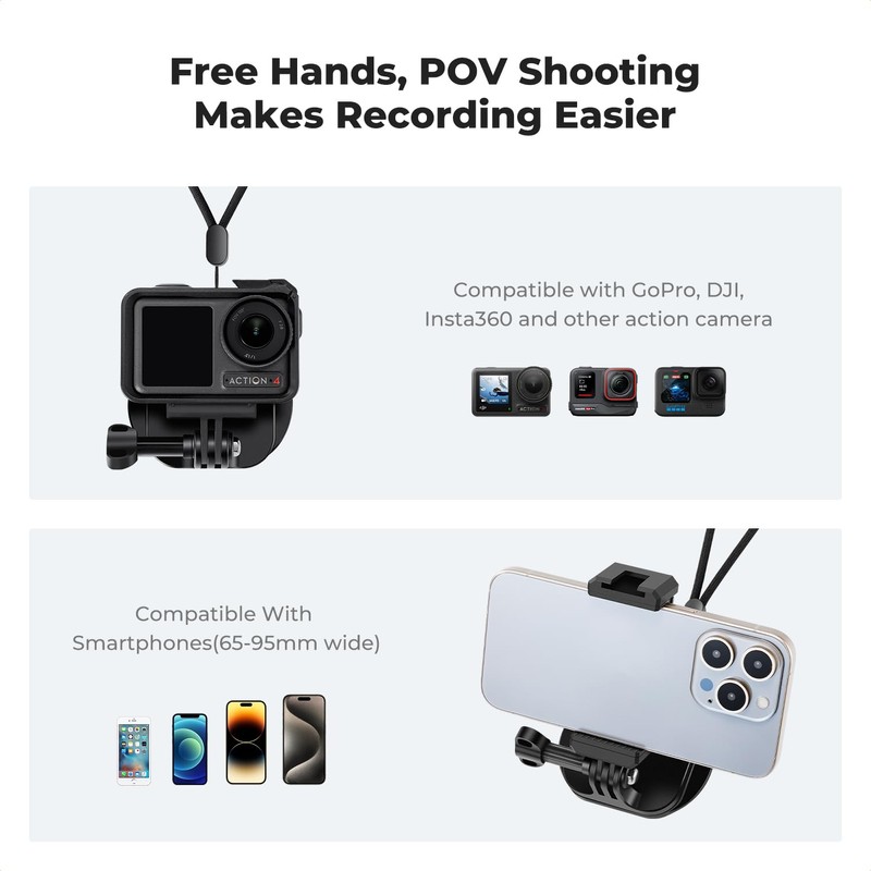 K&F Concept Magnetic Snap Mount for GoPro Hero 13/12/11/10 /9/8/Max,