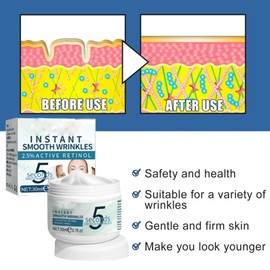 5 Sekunden zur Beseitigung von Falten, Feuchtigkeitscreme für das Gesicht mit Retinol, Creme zur sofortigen Beseitigung von Falten mit Retinol, schnelle Reparatur von Falten, Kollagen für Gesicht