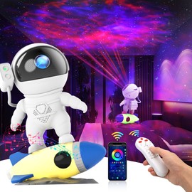 Astronaut Galaxy Star Projector, Kids Night Light with Remote,Timer,Bluetooth Music Nebula Projector Light,15 White Noise Star Projector for Bedroom Adjustable Angle Ceiling Lamp Gifts for Kids Adults