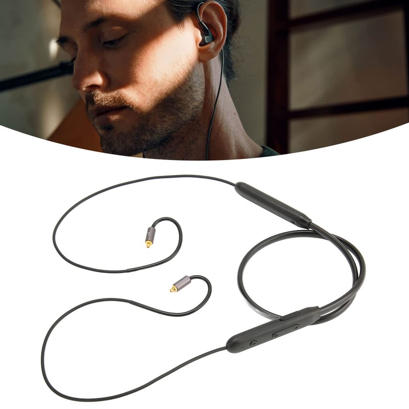 Bluetooth 5.0 Headphone Adapter Cable, Wireless Headphone MMCX Cable with