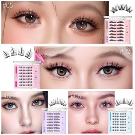 False Eyelashes, No Glue, No Glue, No Glue, 3D False Eyelashes, No Glue, Black, 1 Second, Partial False Eyelashes, Beginners, Easy to Wear, 3D Feel, Cute, Natural Bundle, Popular, Durable, Eye Makeup