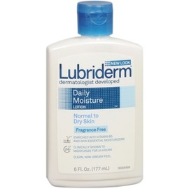 Lubriderm Daily Moisture Lotion Fragrance Free 6 oz (Pack of 3)