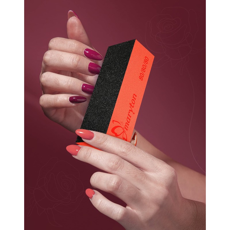 Maryton Nail Sanding Buffing Block Nail Polisher Buffer File 80/80