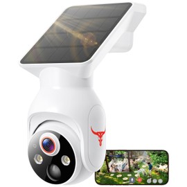 Camera-Q50-d7 2K Security Camera, Outdoor, Integrated Solar, High Efficiency, Solar Charging, Full Wireless, No Power Supply, Surveillance Camera, Wi-Fi Compatible, 360° Wide Angle Shooting, Color Night Vision, IP65 Waterproof, Dustproof, Two-Way Calls, 