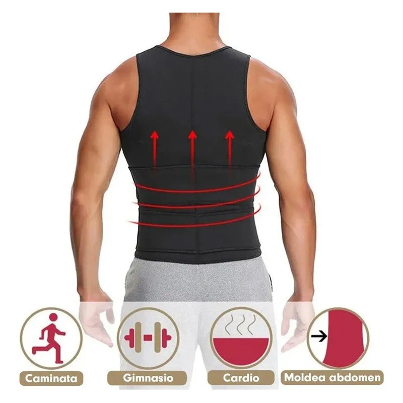 Faja Deportiva Gym Quema Grasa Corrector De Postura Hombre