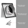 Aswalling 4-Inch External Extractor Wall Vent Outdoor Cushioned Non Return
