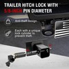 Trailer Hitch Cover with Lock, 2 Inch Receivers, American Flag