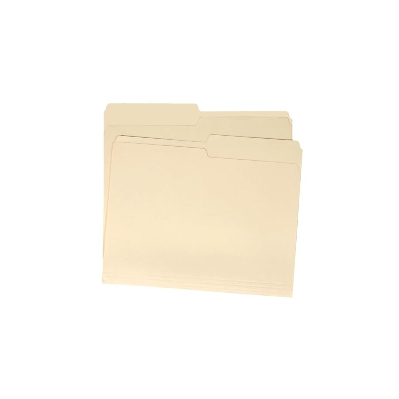 Manila File Folder 1/3 Cut Classic Letter Size 12 Count