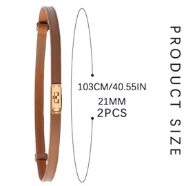 GLURIZ Cinturones Mujer, 2 Piezas Cinturones Elástico para Mujeres, Ajustable Cinturón de Mujers, Cinturón de Vestir Ajustado para Mujer, Cinturones para Mujerpara Pantalones