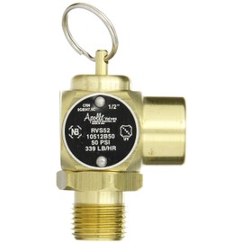 Apollo Valve 10-512 Series Brass Safety Relief Valve, ASME Steam, 50 psi Set Pressure, 1/2" NPT Male x Female