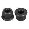 sourcing map M10 Flange Hex Nuts, 2pcs Grade 8.8 Carbon