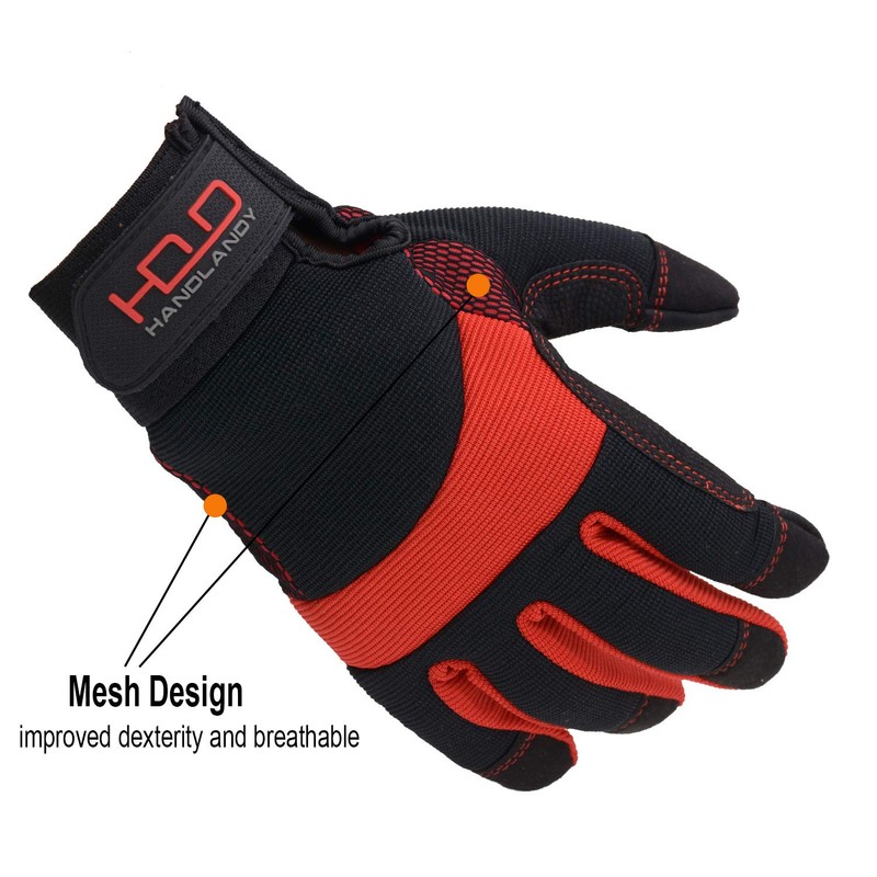 HANDLANDY Anti Vibration Safety Work Gloves for Men Women, Breathable