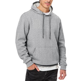 JMIERR Men's Casual Pullover Hoodies Drawstring Crewneck Fashion Sweatshirts with Kanga Pockets Fall Clothes, S, Grey