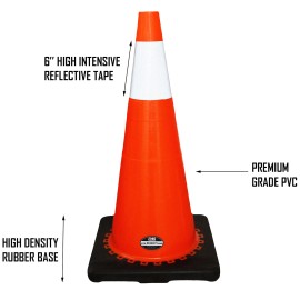 RK 28" RK Orange Safety Traffic Cones with One Reflective Collars -CONE28O1T - 8