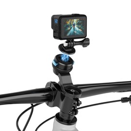 SUREWO Magnetic Quick Release Front Bicycle Stem Mount, Bicycle Handlebar Stem Mount Compatible with GoPro Hero 13/12/11/10/9/8/7/6/5, Black, DJI Osmo Action 5 Pro/4/3 and More