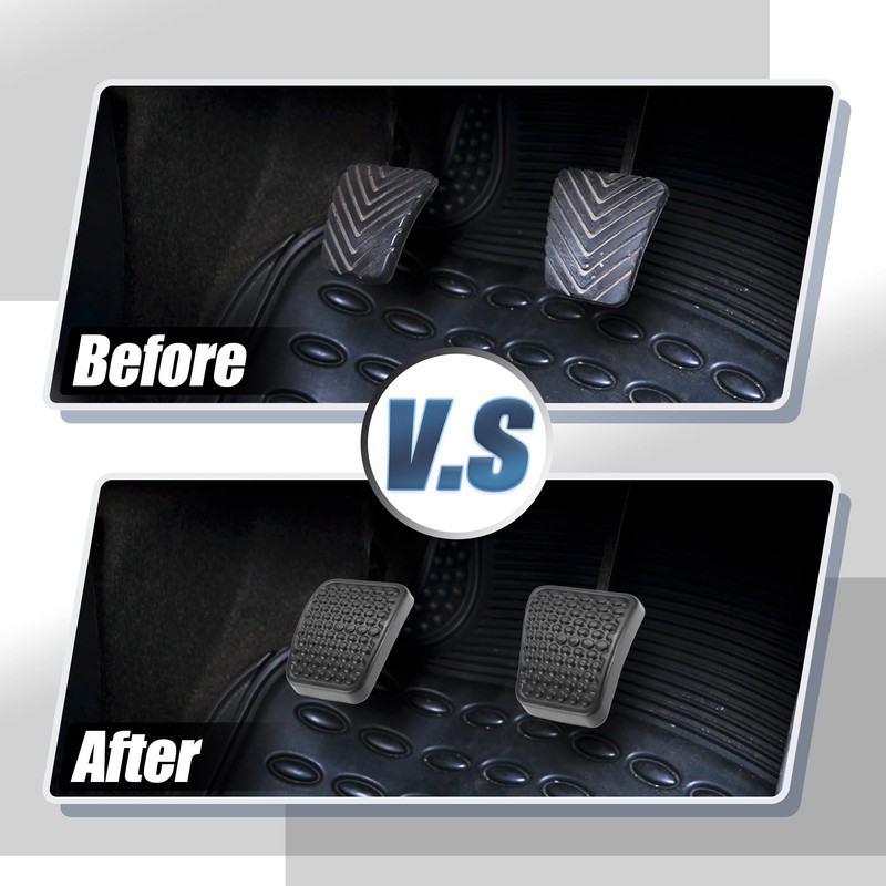 QUARKZMAN Set of 4 Non-Slip Clutch Brake Pedal Cover for