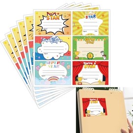120 Pcs Back to School Certificates Stickers 2 x 3 inch Student Award Certificates Kids Recognition Awards Preschool Achievement Certificates Classroom Reward Stickers of Teacher Reward Supplies