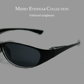 MERRY PLEASURE 8208 Polarized Sunglasses, Fishing, Sports, Driving, Date Glasses, Men's, Women's, Sports Sunglasses, Biker Goggles, Biker Shades, Black, Brown, Green, Smoke, Gray, Black x Green
