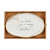 Mud Pie Wish Sentiment Plates, 6 1/2" x 10", WHITE