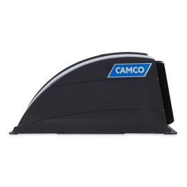 Camco Standard Roof Vent Cover, Opens for Easy Cleaning, Aerodynamic Design, Easily Mounts to RV with Included Hardware-Smoke (40453)