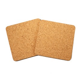 2PCS Cork Coasters for Drinks Absorbent Coaster 3.9 inch Square Simple Style Non-Slip Housewarming Gifts for New Home Present for Friends, Living Room Décor, Apartment Decoration