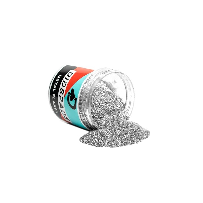 2oz Chrome 0.008" Small Silver Metal Flake Solvent Resisitant Glitter