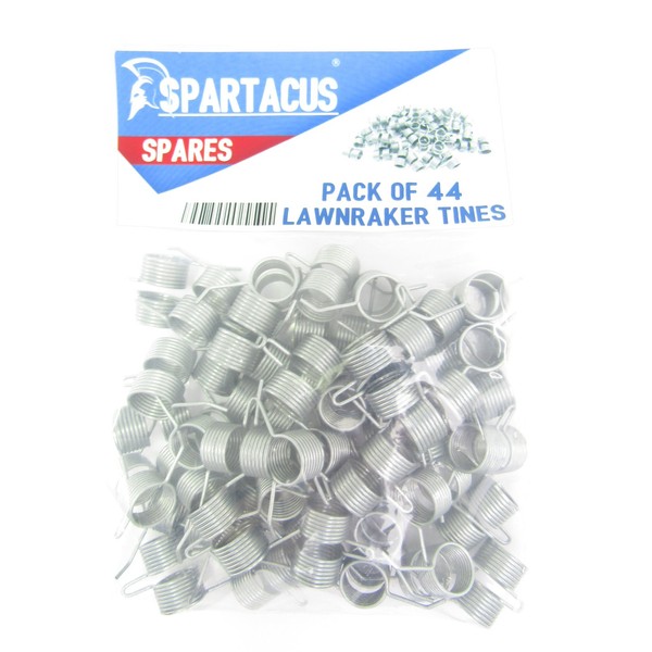 Spartacus 44 x Replacement Lawn Raker Scarifier Tines Tynes For Qualcast 43S