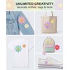 JIRVEX 32 Pezzi Toppe Termoadesive Fiori, Patch da Stirare per