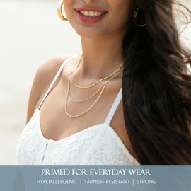 KISPER Italian 18K Gold Over 925 Sterling Silver Diamond Cut 1.75mm Curb Cuban Link Chain Necklace - for Men & Women with Lobster Clasp - Made in Italy, 16"