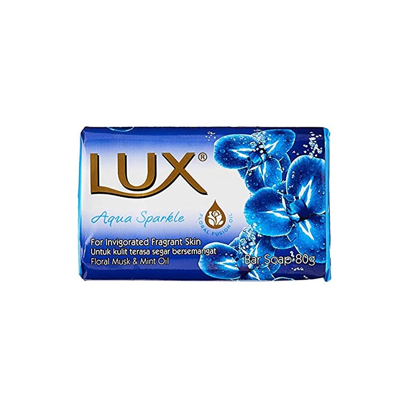 12 x Lux Aqua Sparkle Fragrant Soap Bars With Floral