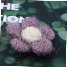 Operitacx Violet 5-Petal Wool Felt Decorations Hairpin Accessories for Kids Craft Kit for Christmas Handmade Art