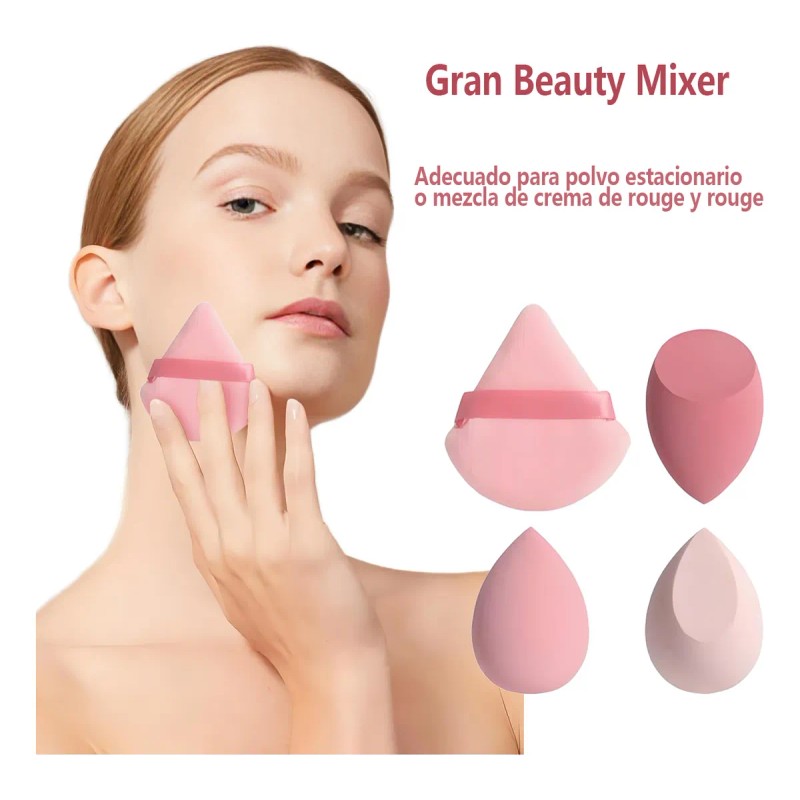 30 Pcs Esponja Maquillaje En Polvo Beauty Blender Con Caja