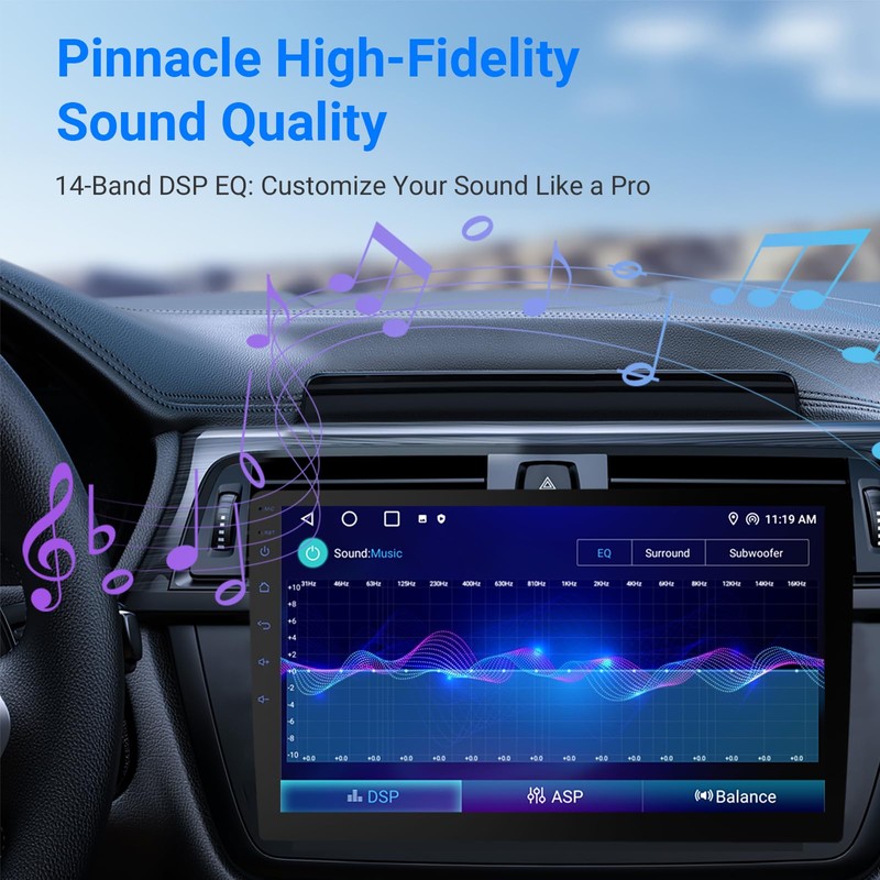 Haudio Double Din Android 13 Car Stereo - 9" HD