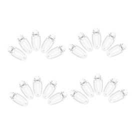 SAFIGLE 20pcs Transparent No- Hair Barrettes for Toddlers Mini Alligator Clips for Girls Firm Hold Clips for Active Play for School and Parties