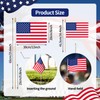 Pack of 12, Handheld American Flags 8x12 Inch - Small