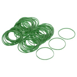 QUARKZMAN Pack of 100 Elastic Bands Stretchy Elastic Bands Green 60 mm x 1.4 mm Hair Bobbles for Home and Office