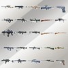 Realistic Firearm Sticker Set, Survival Game, Military, Waterproof Seal Collection
