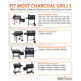 23" to 34" Adjustable Ash pan with 2 Fire Hanger for Chargriller 1224, 1324, 2121, 2222, 2727 2828 2929 Charcoal Grill, Charbroil 17302056, 19302056, for Oklahoma Joe, Royal Gourmet Charcoal Grills
