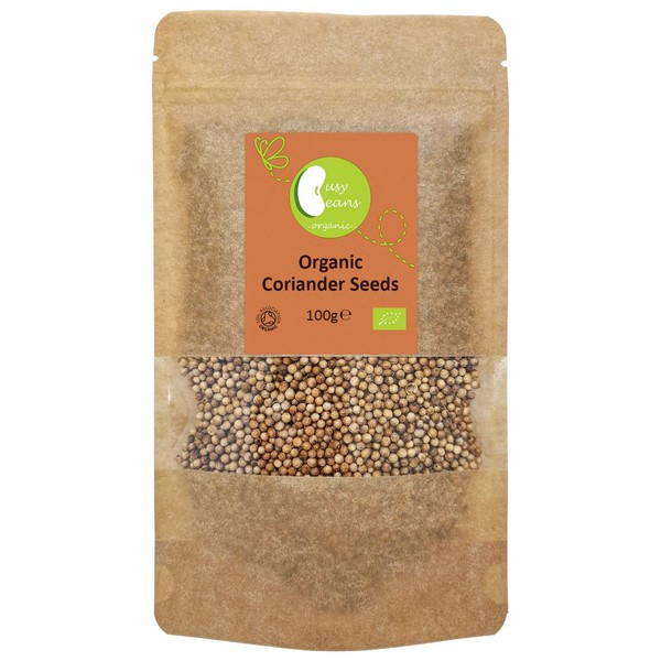 Organic Coriander Seeds - Certified Organic - by Busy Beans Organic (100g)