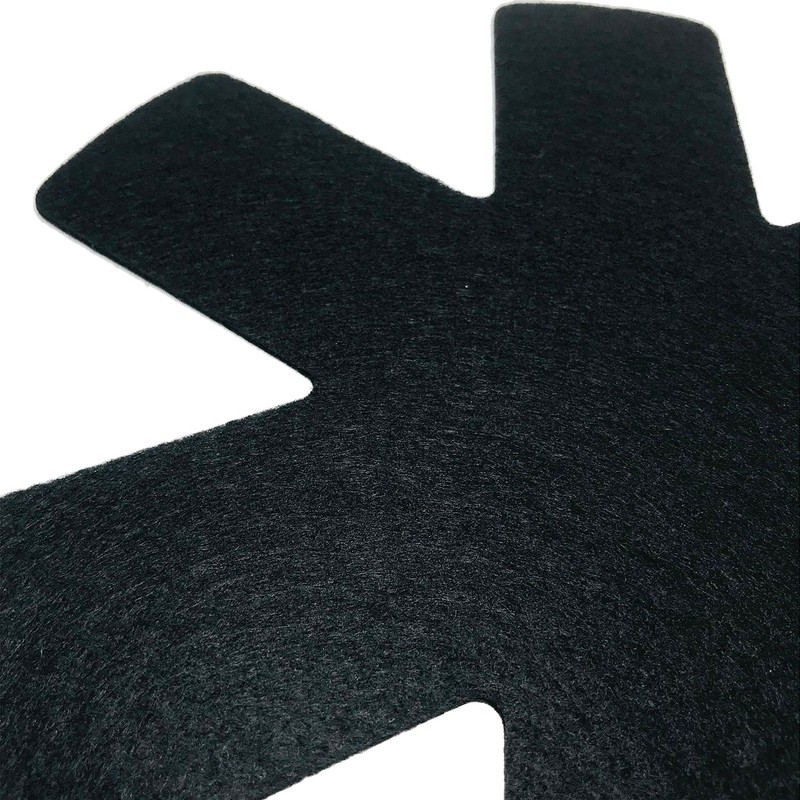 3Pcs Black Non-Woven Pot and Pan Protectors Cookware Protector Set