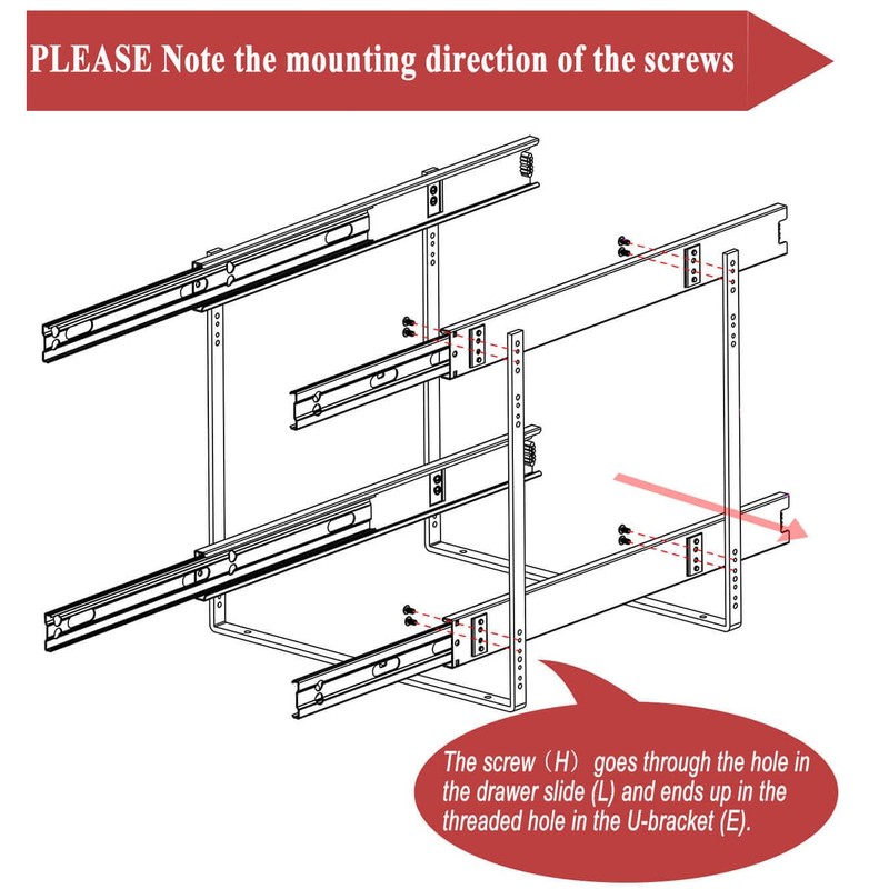 OCG Pull Out Drawers For Cabinets 14"W x 21"D, 2