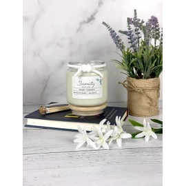 Marcella Candles 16oz Hand-Poured Soy Candle Set Infused with Pure Essential Oil from Lavender & Cedarwood, Scented Candle Set for Relaxation