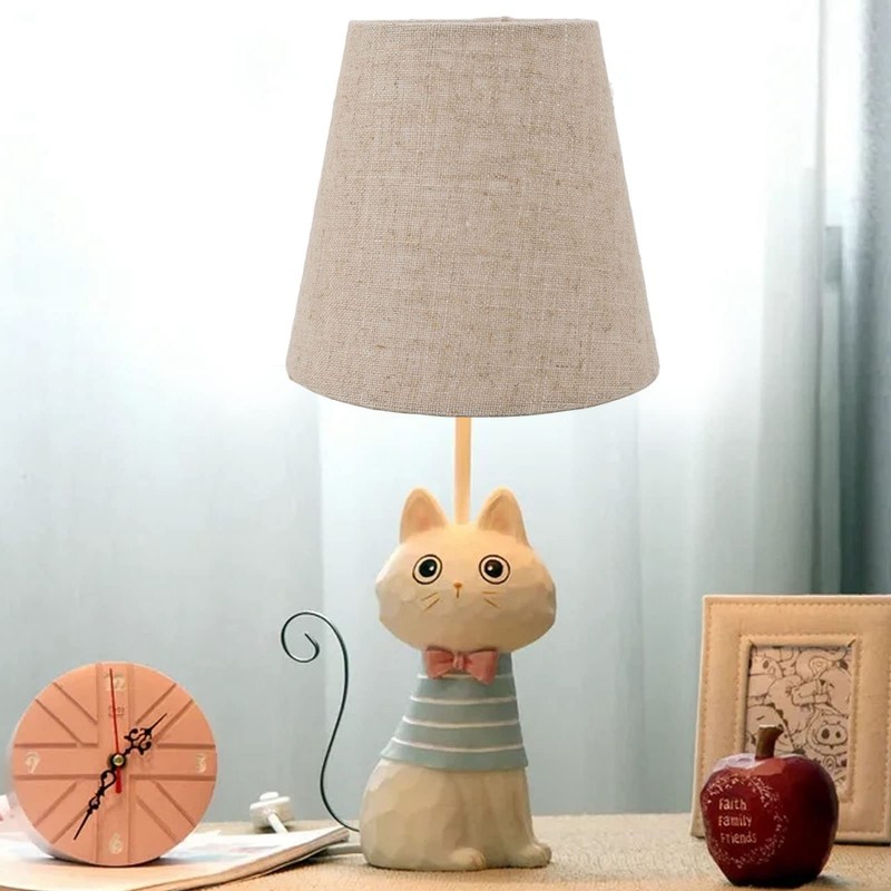 Small Lamp Shades,6Pcs Clip On Lamp Shade,Drum Linen Fabric Small